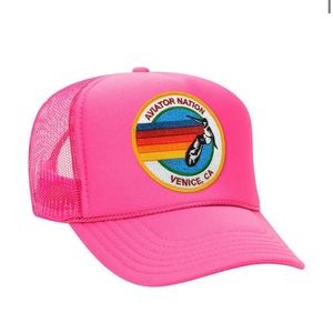 Aviator Nation Laguna Beach Neon Pink trucker hat